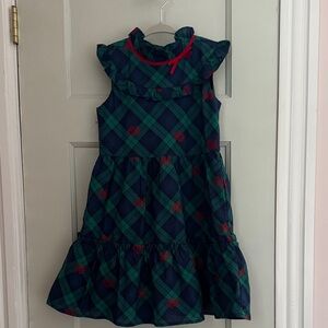 Janie and Jack Green and Red Plaid Dress